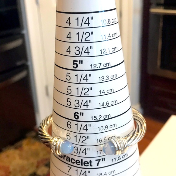 ♥️♥️SOLD♥️♥️DAVID YURMAN 7mm Moonstone & Diamond - Picture 13 of 13